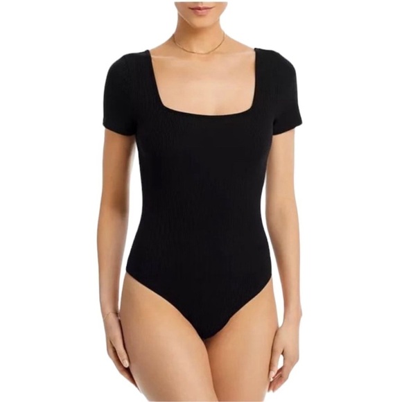 House of Harlow 1960 Tops - House of Harlow Fitted Square neck body suit shirt sleeves black size large